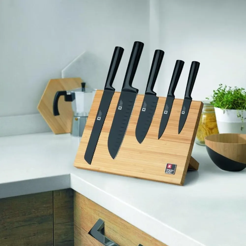 Richardson Sheffield - Nox 5-Delige Messenset met Magnetisch Messenblok - Bamboe