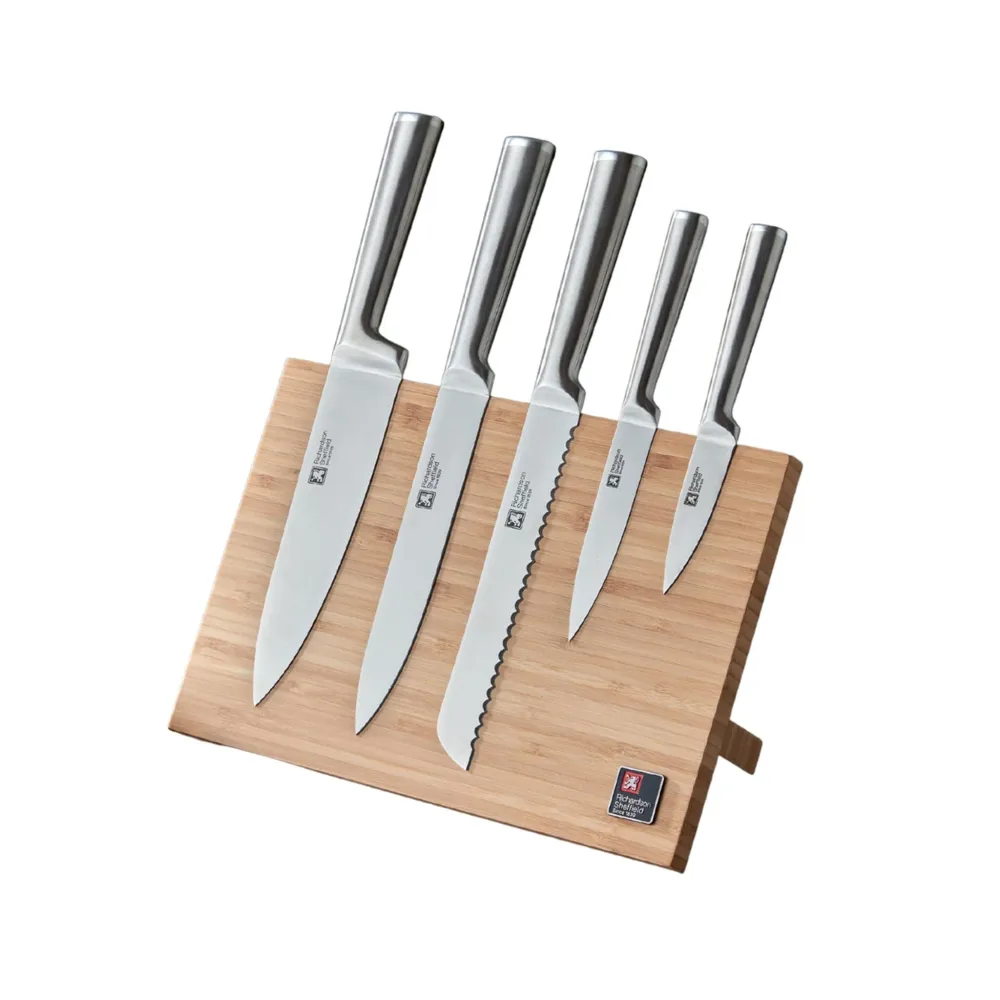 Richardson Sheffield - Visage 5-Delige Messenset met Magnetische Messenhouder - Bamboe