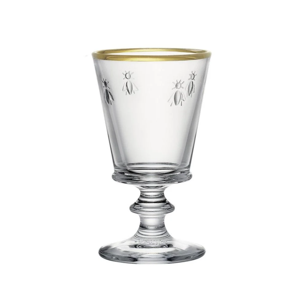 La Rochère Abeille Wijnglas Goudrand 24 cl - Doos 4 stuks