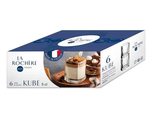 La Rochère Kube Amuse Glas 5 cl - Doos 6 stuks