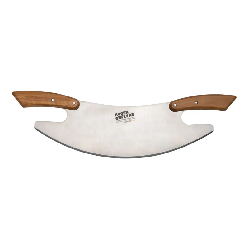 Roger Orfèvre Pizza Rocket pizzasnijder 43,6 cm inox/olijfhout box ROGER ORFEVRE