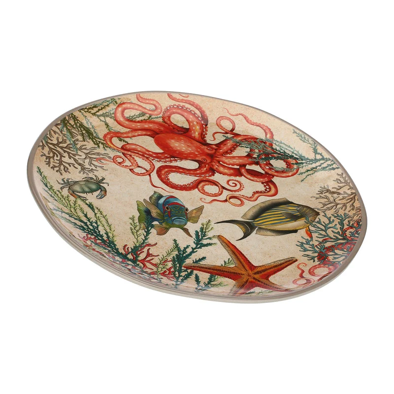 Rose & Tulipani Sea Life Ronde schotel 42cm