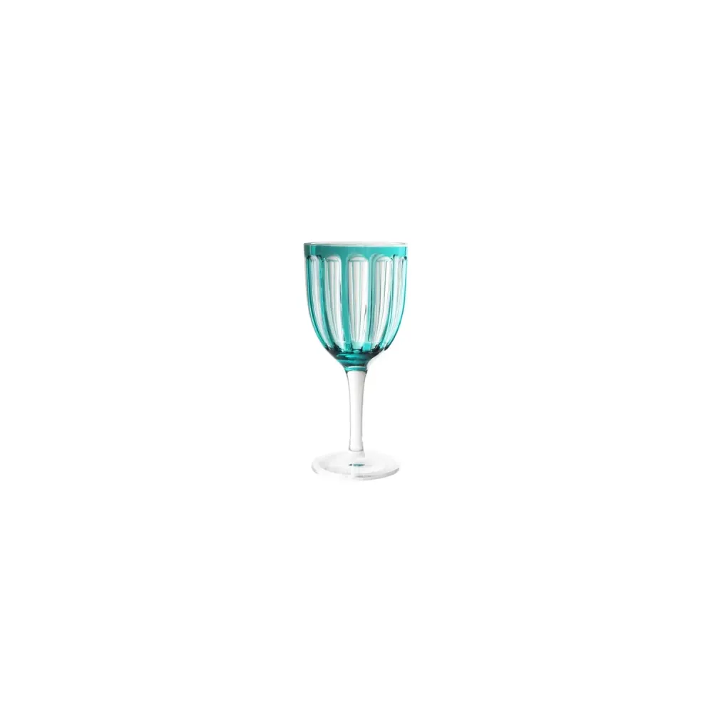 Rose & Tulipani Touche Set 6 WijnGlas 0.35L TURQUOISE