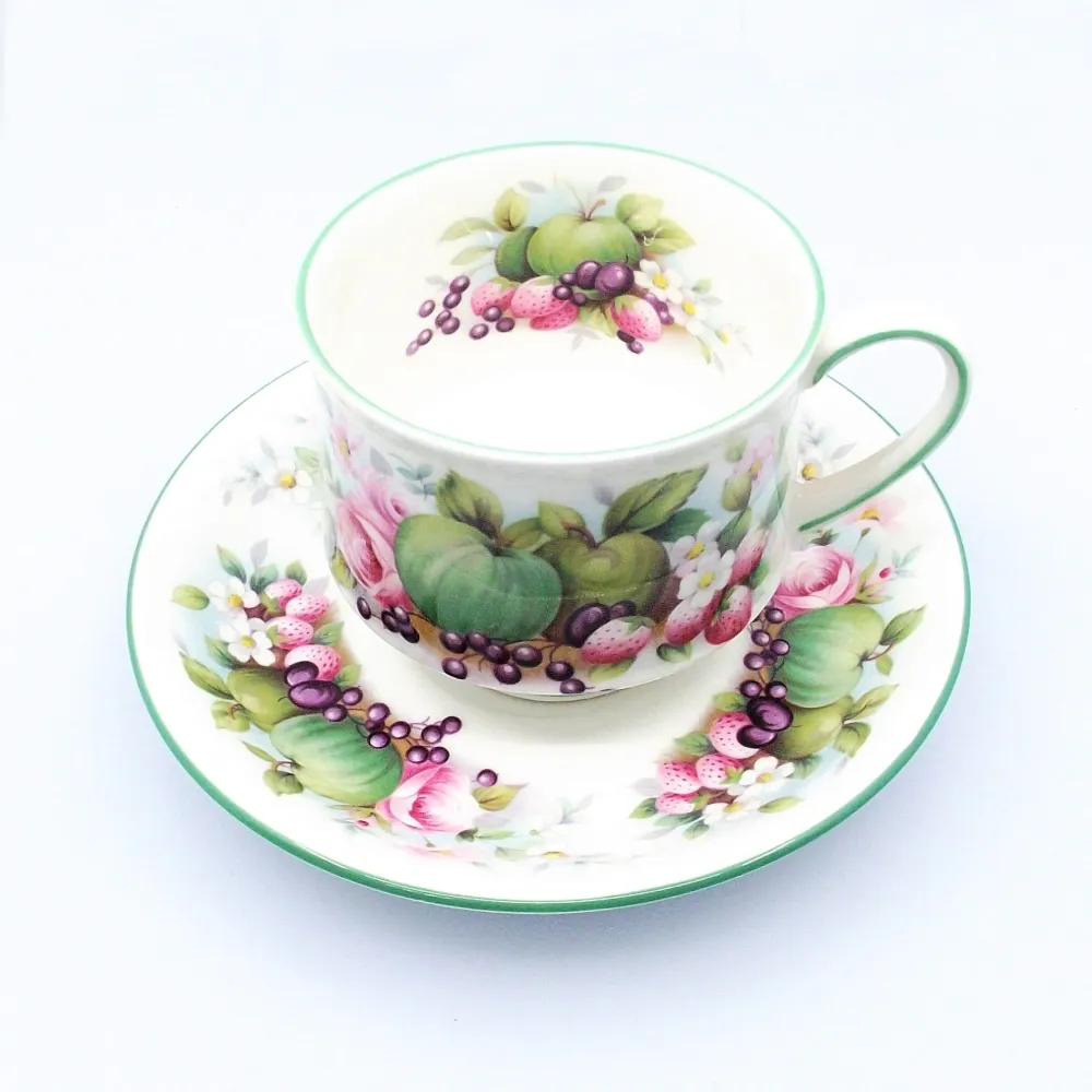 Royal Albert set van 6 Village Green theekopjes Bone China porselein /0148