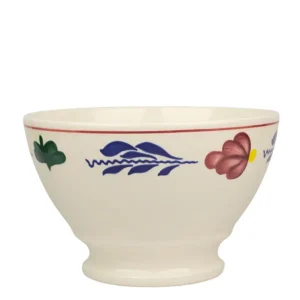 Royal Boch Boerenbont Set 4 Bowls van 16cm Crème met decor Aardewerk