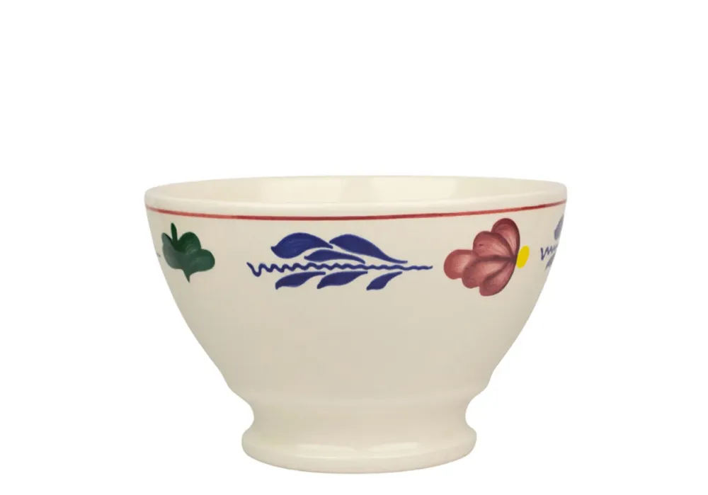 Royal Boch Boerenbont Set 4 Bowls van 16cm Crème met decor Aardewerk
