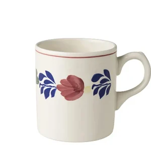 Royal Boch Boerenbont Set 6 Mugs recht 0,33l Crème met decor Aardewerk