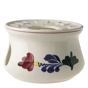 Royal Boch Boerenbont Theeverwarmer Crème met decor Aardewerk