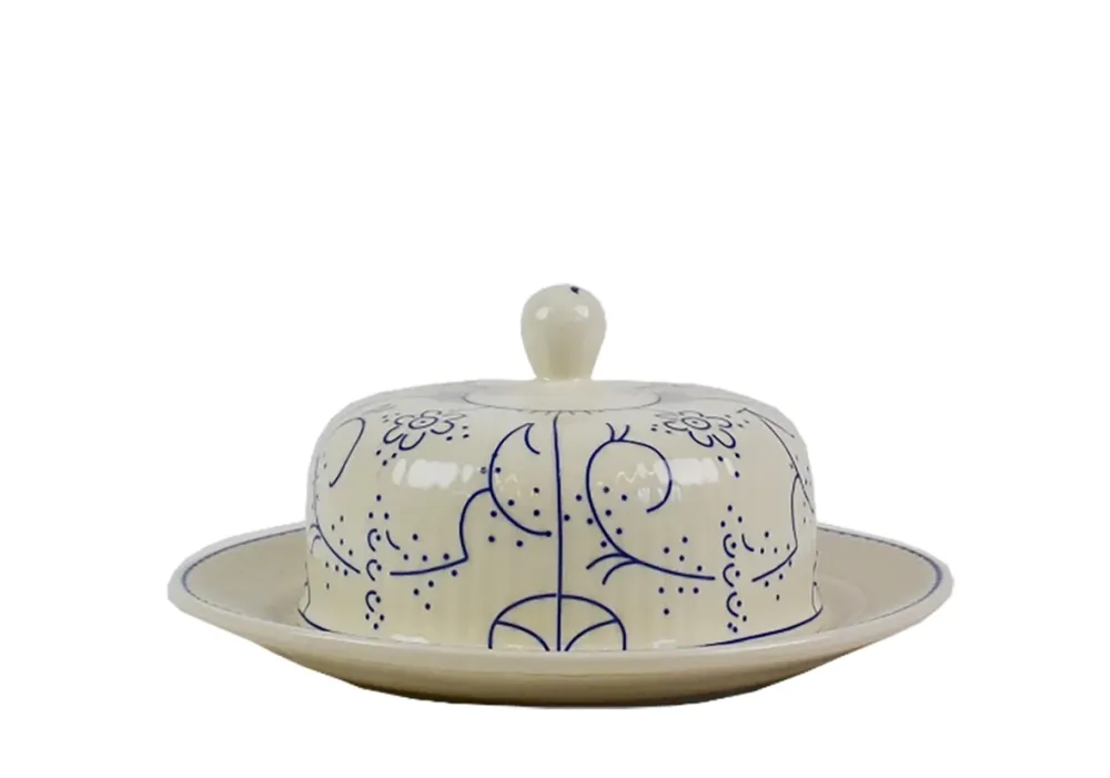 Royal Boch Copenhague Botervloot Crème met decor Aardewerk