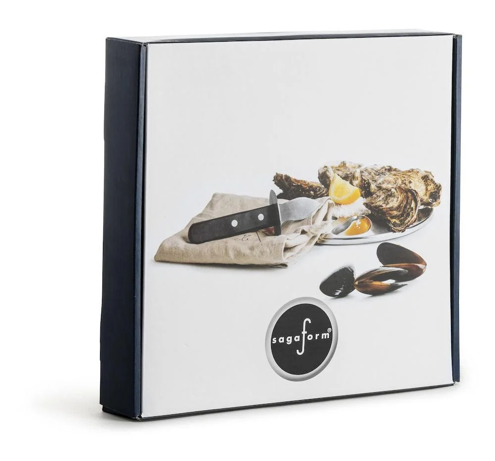 Sagaform Oester set: serveerschaal, oestermes en linnen servet
