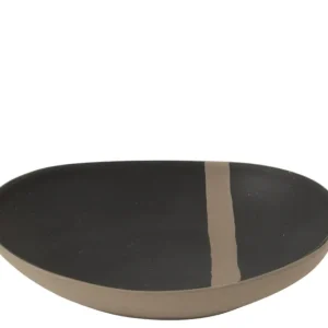 Saladebord Keramiek Zwart/Taupe