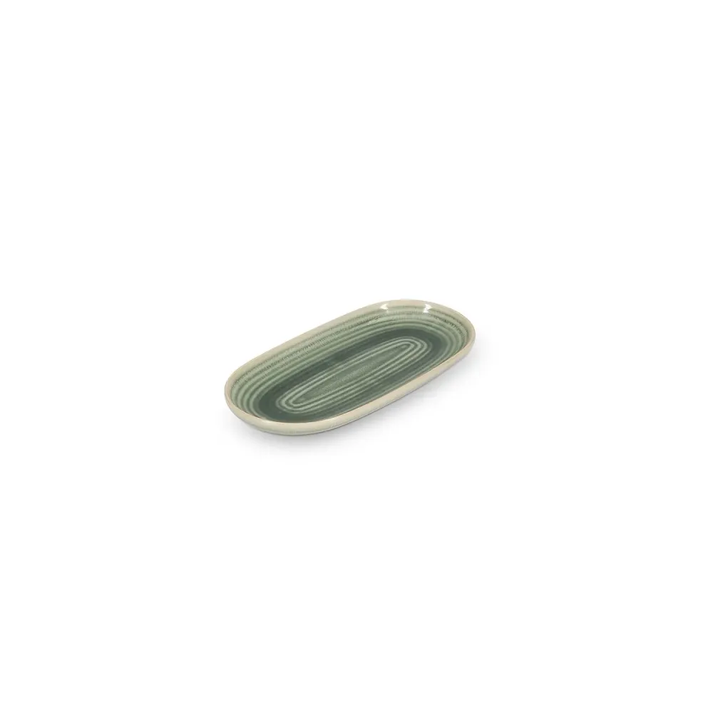 Salt&Pepper Cameo ovaal bord 33.5x18cm groen Salt & Pepper