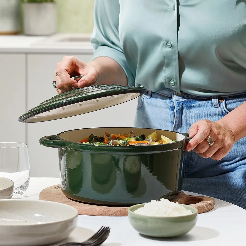 Salt&Pepper Ferno gietijzer stoofpot 26cm groen Salt & Pepper