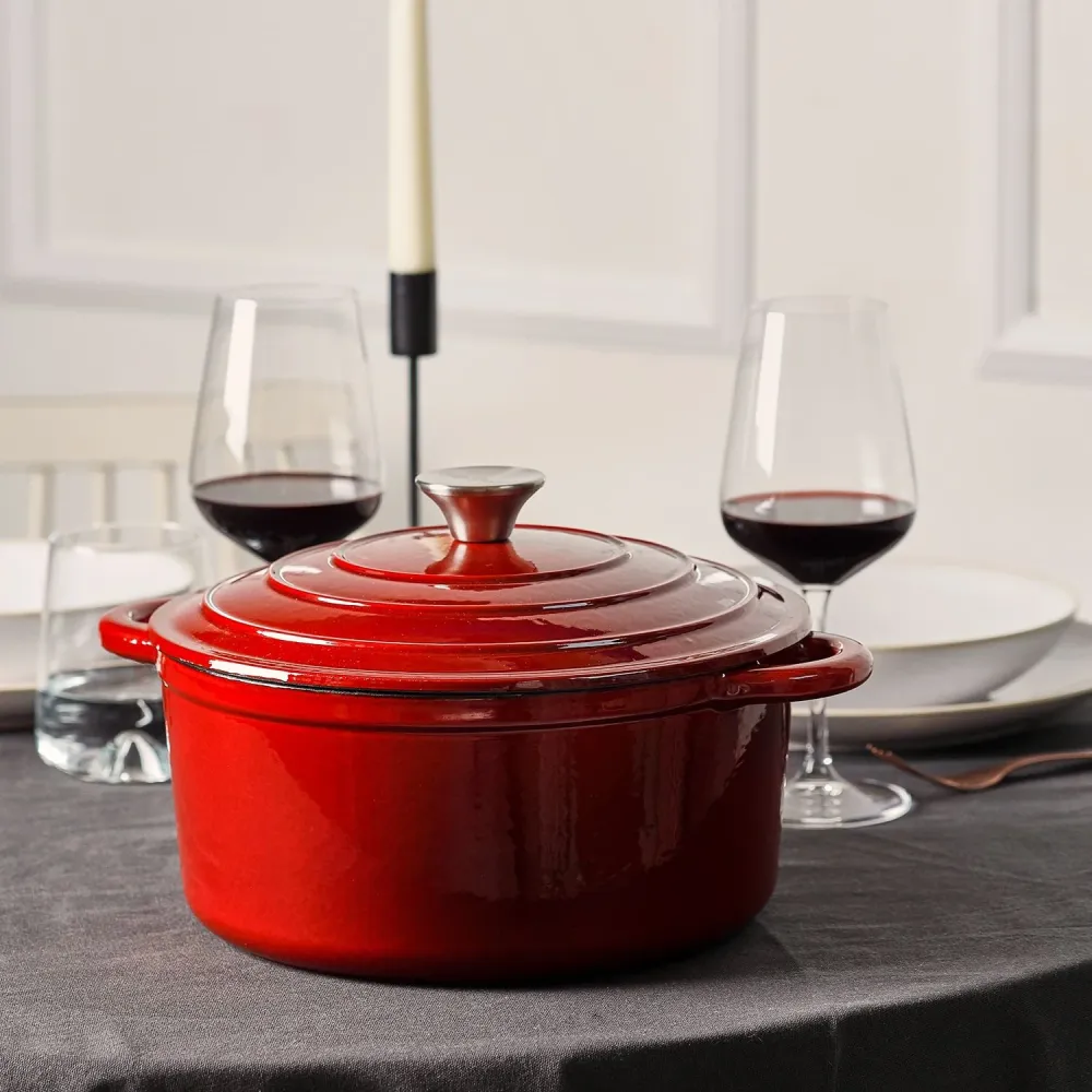Salt&Pepper Ferno gietijzer stoofpot 26cm rood Salt & Pepper