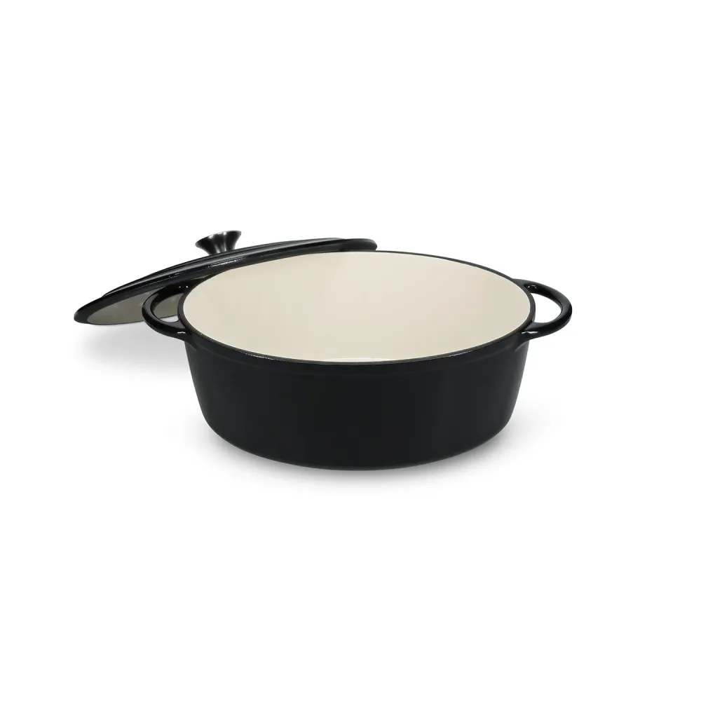 Salt&Pepper Ferno gietijzer stoofpot ovaal 41cm zwart Salt & Pepper