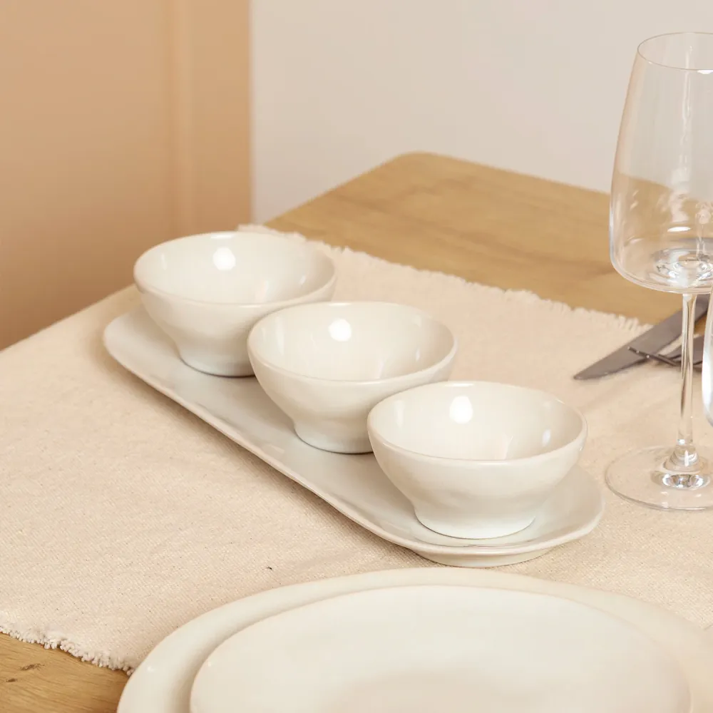 Salt & Pepper - Serveerschaal 36x12,5cm beige Rocca - Set van 2 Salt&Pepper