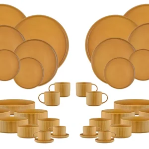 SCANDI Compleet Servies - 36 stuks - Oker