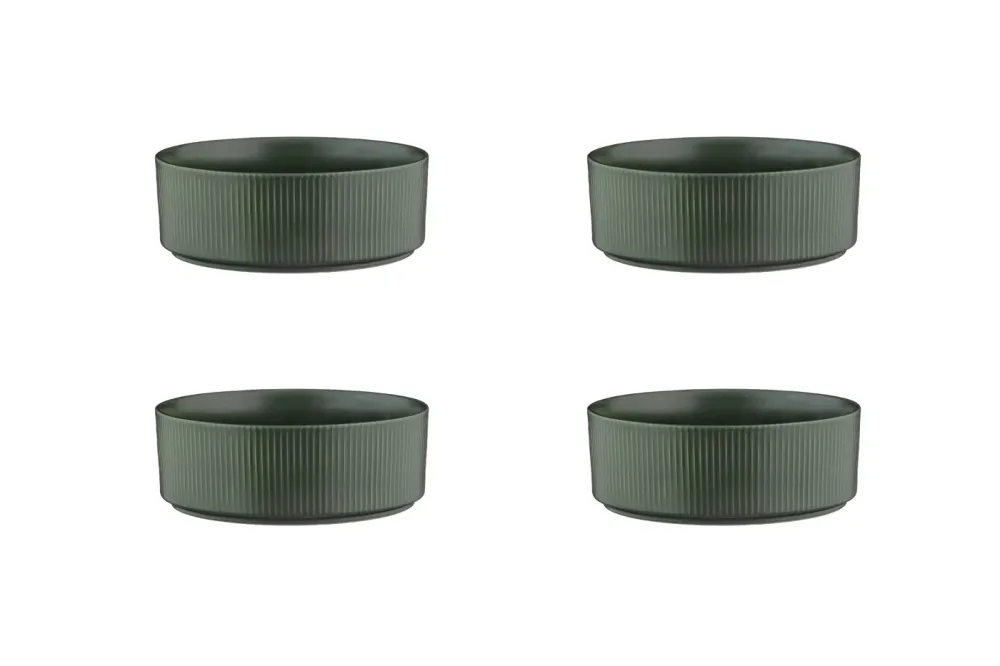 SCANDI kom Ø16,5cm - 4 stuks - Olijf