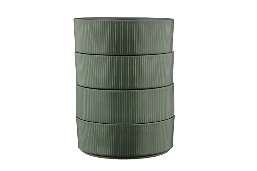 SCANDI kom Ø16,5cm - 4 stuks - Olijf