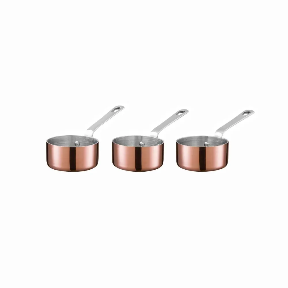 Scanpan 0,08 L / 6cm Mini Sauspan Set met Leisteenbord - Metallic