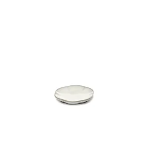 Inku Plate Ribbed S White L 8.9 W 8.9 H 1.3 cm 8/Box Serax
