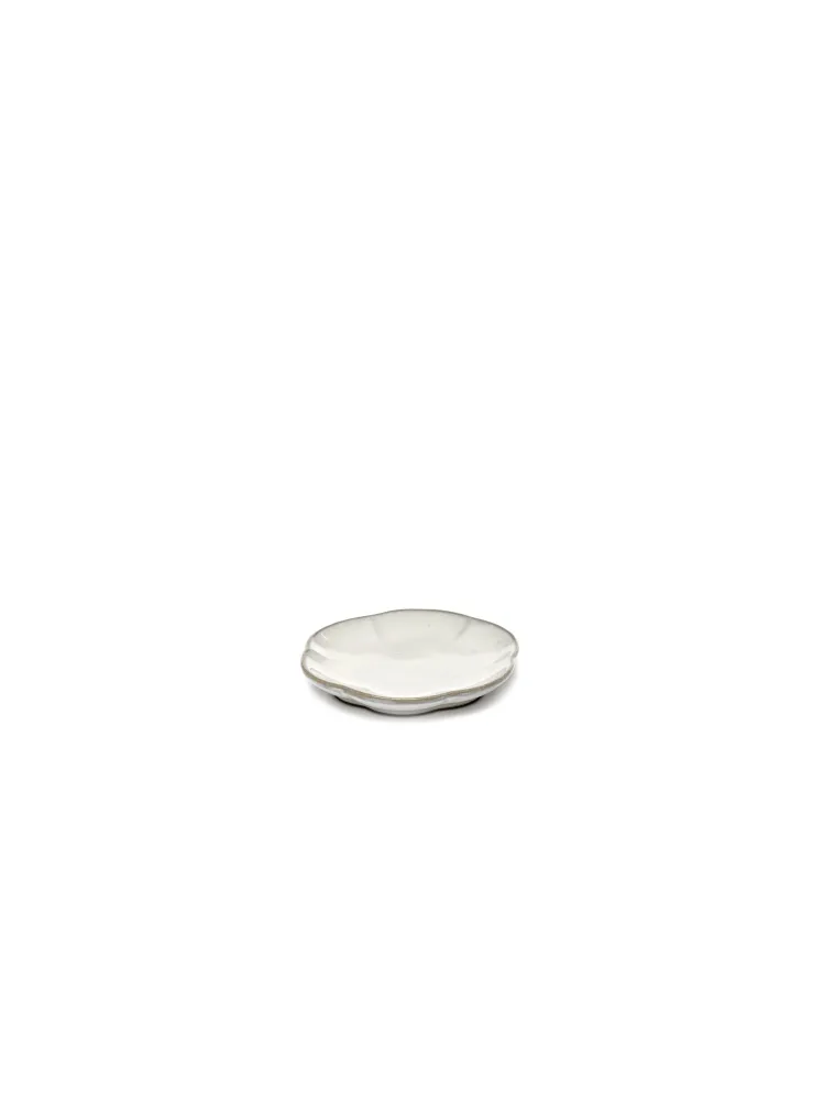 Inku Plate Ribbed S White L 8.9 W 8.9 H 1.3 cm 8/Box Serax