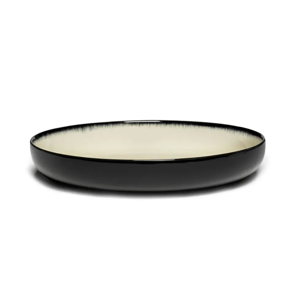 Serax Collectie Ann Demeulemeester Off-White/Black Hoog Bord Var.D D24 cm
