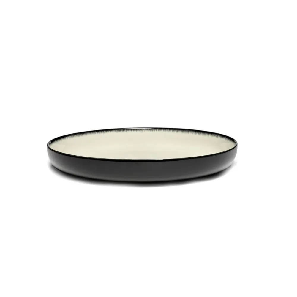 Serax Collectie Ann Demeulemeester Off-White/Black Hoog Bord Var.D D27 cm