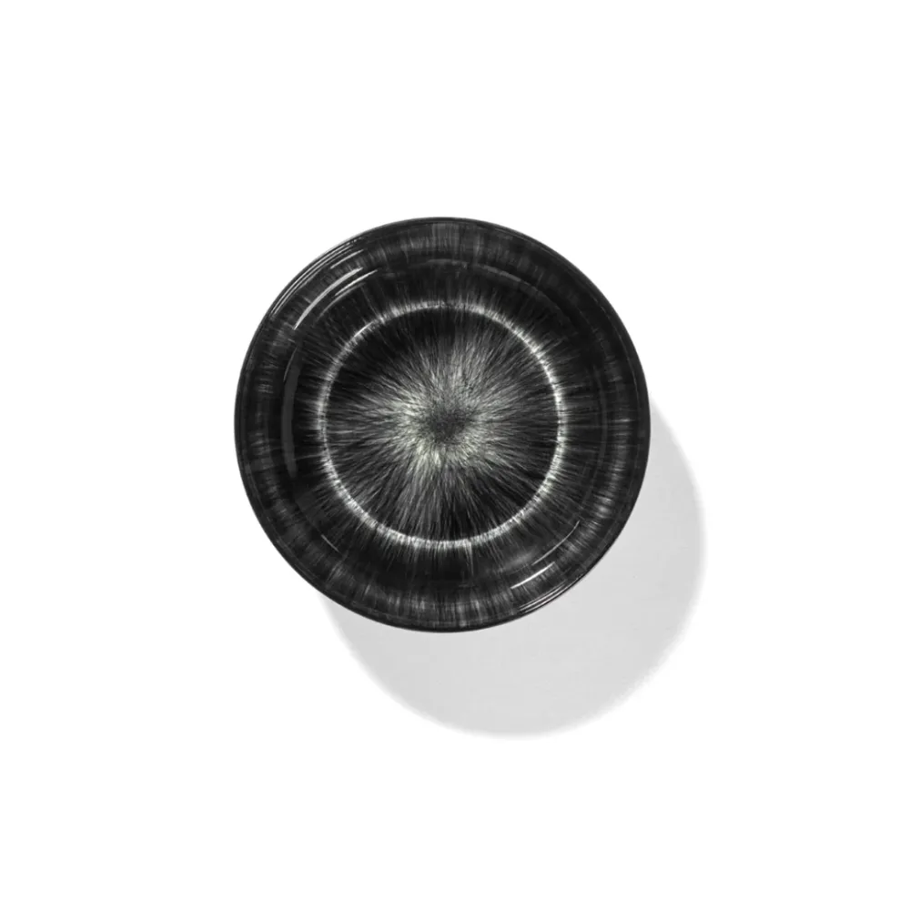 Serax Collectie Ann Demeulemeester Off-White/Black Hoog Bord Var.C D15,5 cm