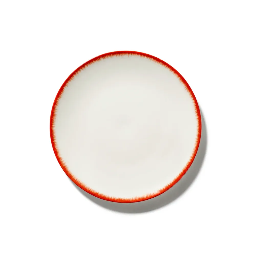 Serax Collectie Ann Demeulemeester Off-White/Red Bord Var.2 D28 cm