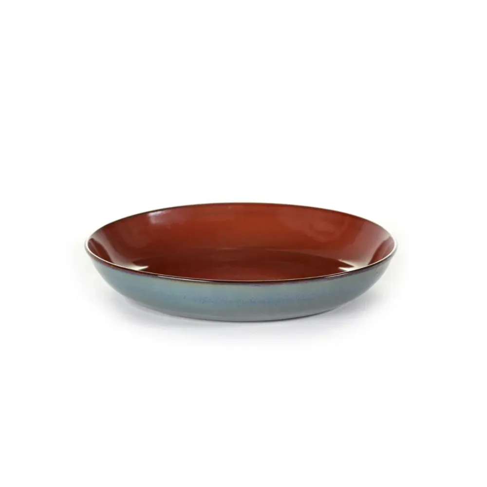 Serax Collectie Le Grelle Blauw Roest Pasta Bord l23,5 x b23,5 x h4,5 cm