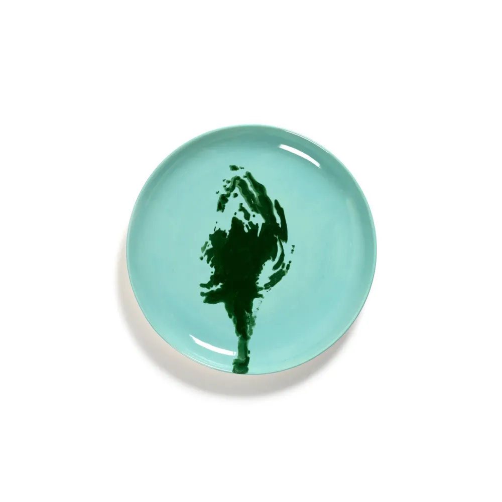 Serax Feast Collectie Ottolenghi Azure Artisjok Groen bord M l22,5 x b22,5 x h2 cm