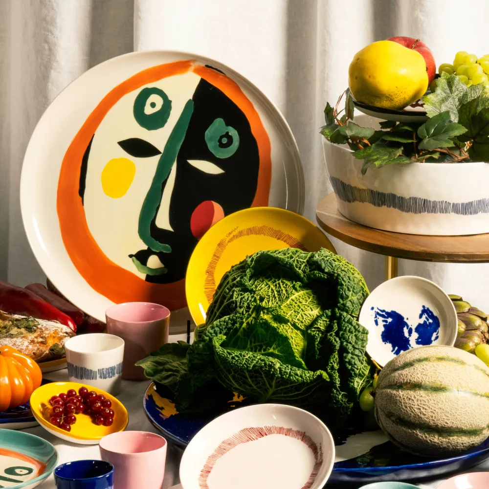 Serax Feast Collectie Ottolenghi Face 1 Bord M l22,5 x b22,5 x h2 cm