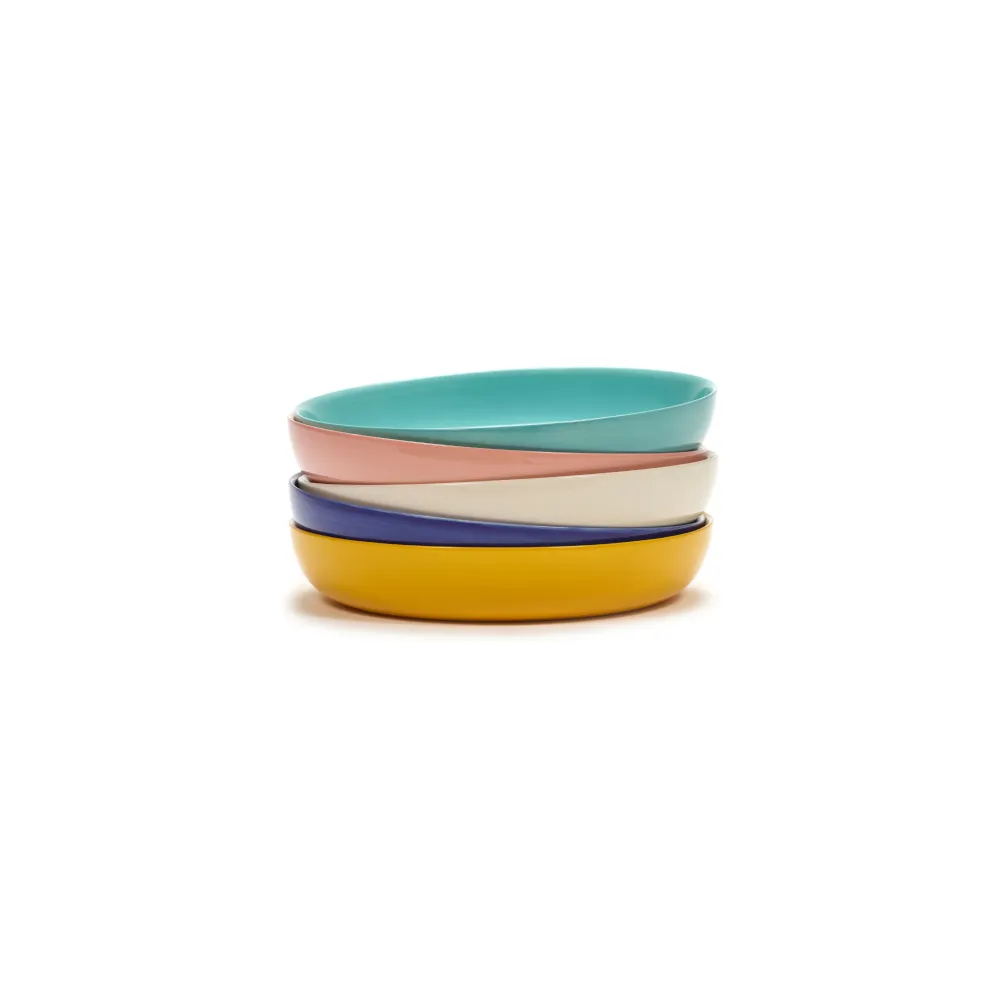 Serax Feast Collectie Ottolenghi Hoog Delicious Pink Paprika Blauw Bord l22 x b22 x h4 cm