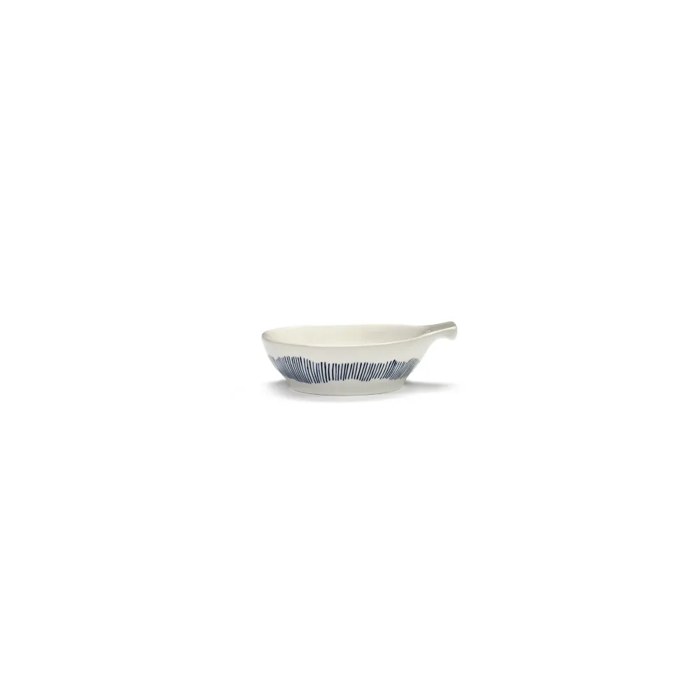 Serax Feast Collectie Ottolenghi Wit Swirl Stripes Blauw Tapasbord L l13 x b11 h3,5 cm