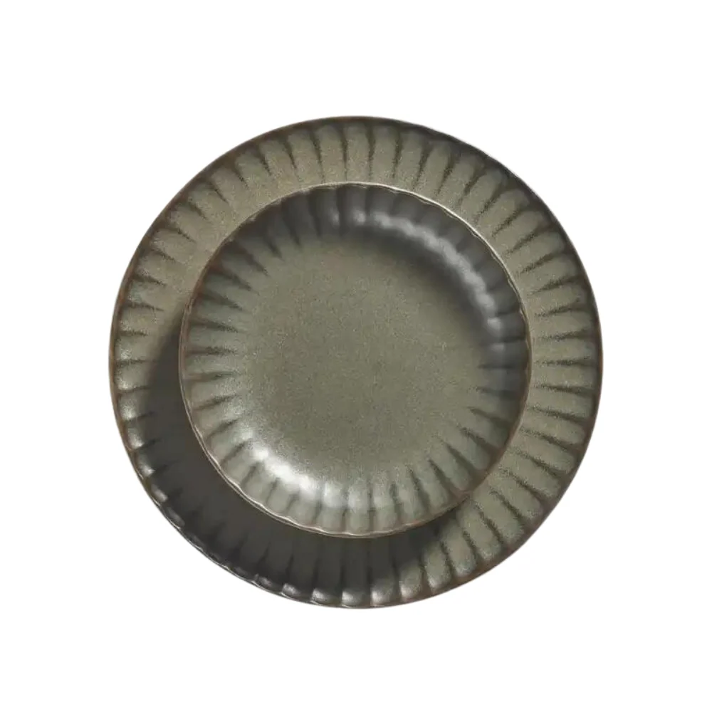 Serax Inku Collectie Sergio Herman Hoog Groen Bord M l23 x b23 x h4,5 cm