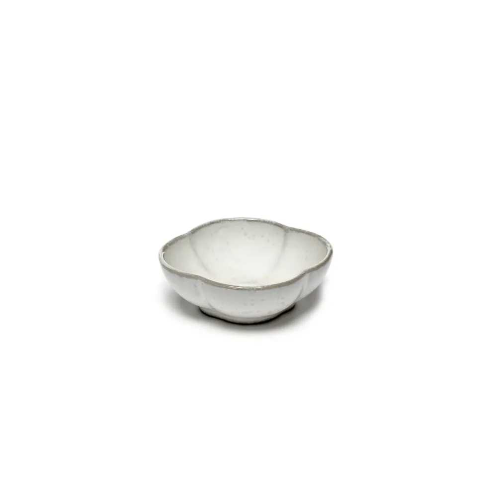 Serax Inku Collectie Sergio Herman Wit Geribbeld Kommetje S l9 x b9 x h3 cm