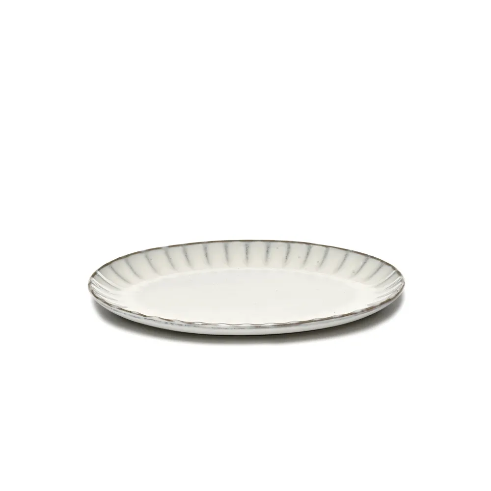 Serax Inku Collectie Sergio Herman Wit Ovalen Bord S l25 x b17,5 x h1,7 cm