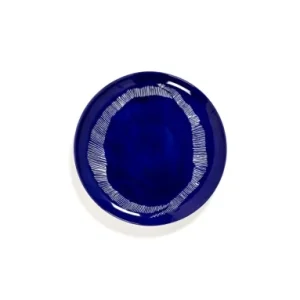 Serax - Ottolenghi - BORD L DONKERBLAUW STRIPES WIT FEAST - Set van 2