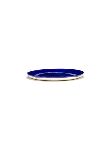 Serax - Ottolenghi - BORD L DONKERBLAUW STRIPES WIT FEAST - Set van 2