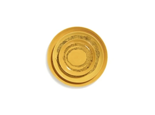 Serax - Ottolenghi - BORD XS GEEL DOTS ZWART FEAST - Set van 4