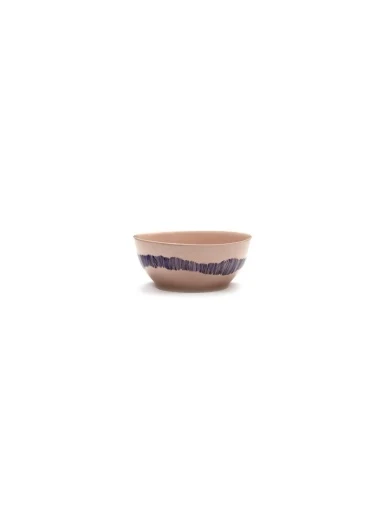 Serax - Ottolenghi - KOM S ROZE STRIPES BLAUW FEAST - Set van 4