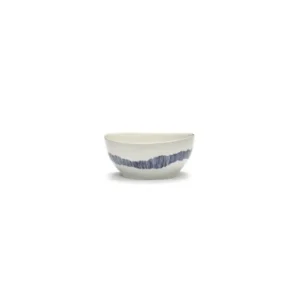 Serax - Ottolenghi - KOM S WIT STRIPES BLAUW FEAST - Set van 4