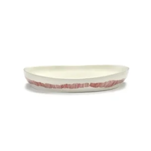 Serax - Ottolenghi - SERVEERKOM M WIT STRIPES ROOD FEAST
