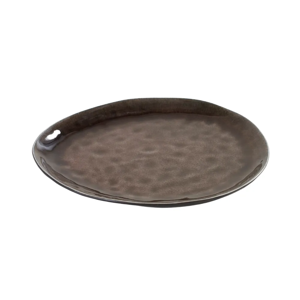 Serax Pure Collectie Pascale Naessens Bruin Ovaal Bord L l28 x b24 x h2 cm