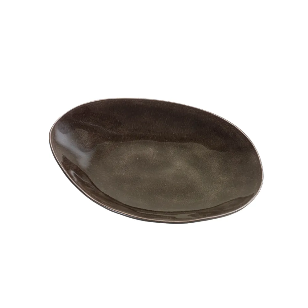 Serax Pure Collectie Pascale Naessens Grijs Ovaal Bord S l14,5 x b11,3 x h2 cm
