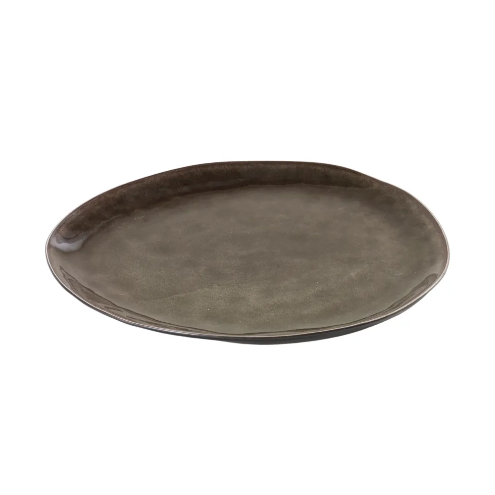 Serax Pure Collectie Pascale Naessens Grijs Ovaal Bord L l28 x b24 x h2 cm