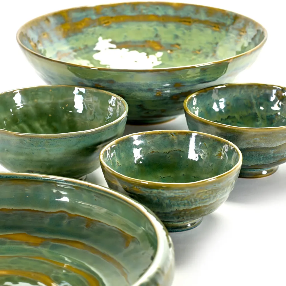 Serax Pure Collectie Pascale Naessens Zeegroen Kommetje S l14,5 x b14,5 x h7,3 cm