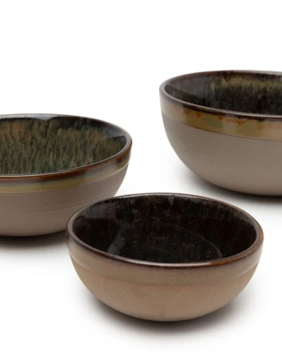 Serax - Sergio Herman - KOM S INDI GREY SURFACE - Set van 4