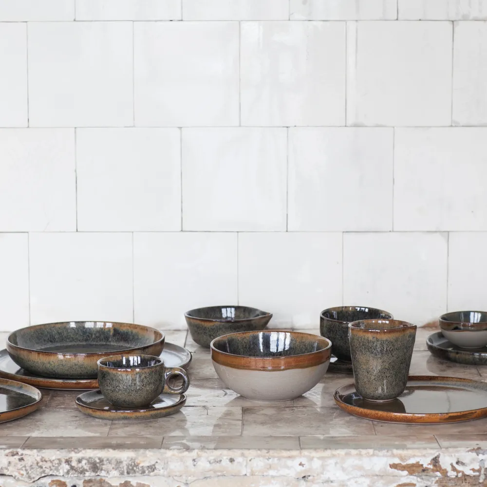 Serax Surface Collectie Sergio Herman Indi Grey Dessertbord l21 x b21 x h1,5 cm